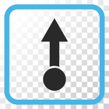 Vektör simgesi bir çerçeve içinde yukarı çekin