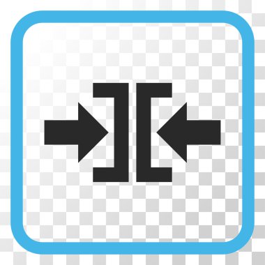 Basın yatay yöndeki vektör simgesi bir çerçeve içinde