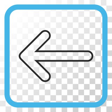 Yuvarlak ok vektör simgesi bir çerçevede yaptı.