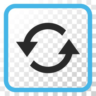 Oklar vektör simgesi bir çerçeve içinde yenileme