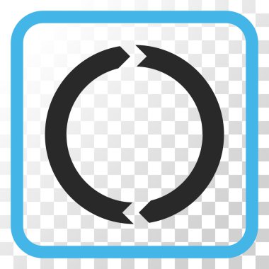 Döndürme vektör simgesi bir çerçeve içinde