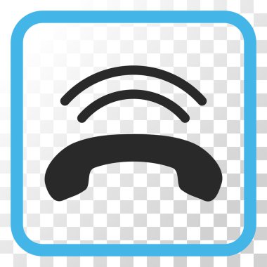 Telefon zil vektör simgesi bir çerçeve içinde