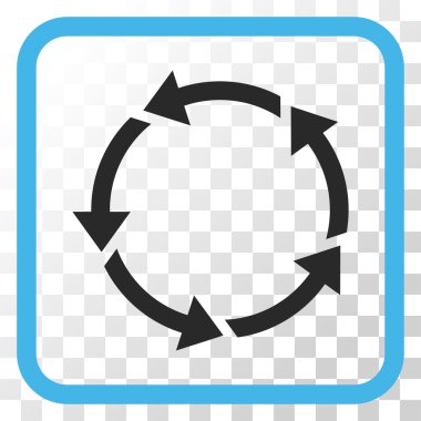 Döndürme vektör simgesi bir çerçeve içinde