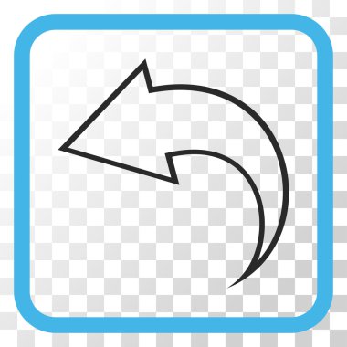 Vektör simgesi bir çerçeve içinde geri al