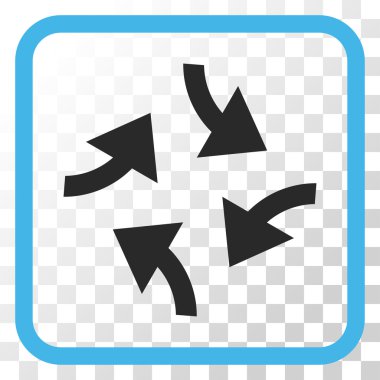 Oklar vektör simgesi bir çerçevede girdap