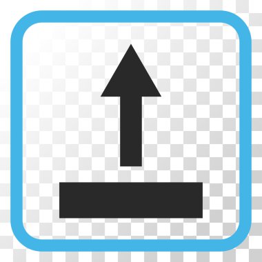 Vektör simgesi bir çerçeve içinde yukarı çekin