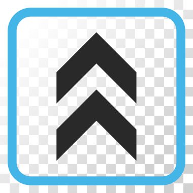 Vektör simgesi bir çerçeve içinde yukarı kayması