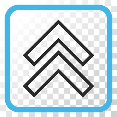 Vektör simgesi bir çerçeve içinde yukarı kayması