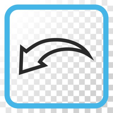 Vektör simgesi bir çerçeve içinde geri al