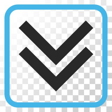 Vektör simgesi bir çerçeve içinde aşağı kaydır