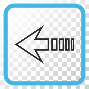 Sol vektör simgesi bir çerçevede göndermek