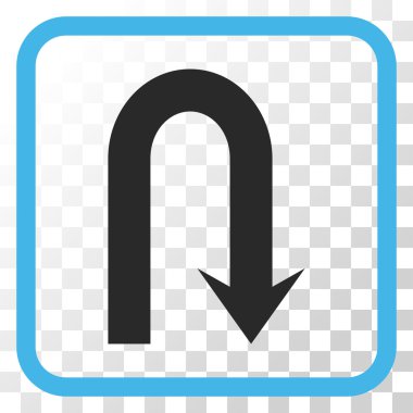 Geri vektör simge bir çerçevede açmak