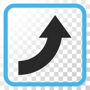 Vektör simgesi bir çerçeve içinde yukarı Döndür