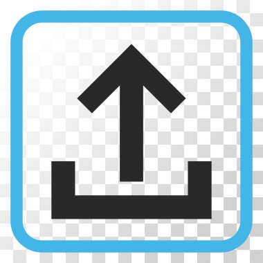 Vektör simgesi bir çerçeve içinde upload