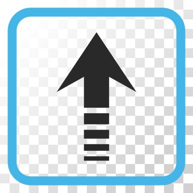 Vektör simgesi bir çerçeve içinde gönder