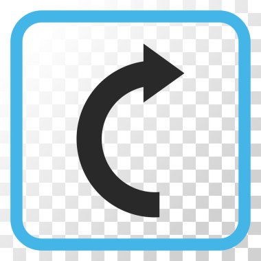 Doğru vektör simgesi bir çerçeve içinde döndürme