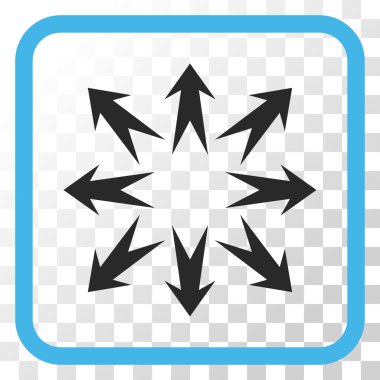 Genişletin okları vektör simgesi bir çerçeve içinde