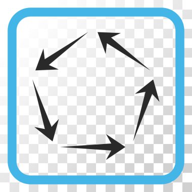 Dolaşım vektör simgesi bir çerçeve içinde