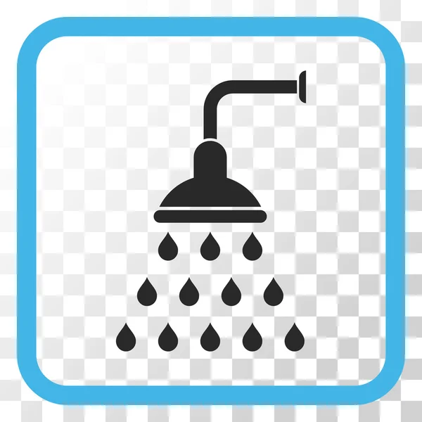 Shower Vector Icon In a Frame — Stock Vector