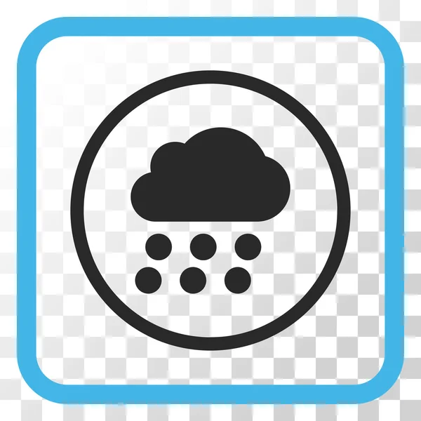 Векторная икона облаков дождя в кадре — стоковый вектор