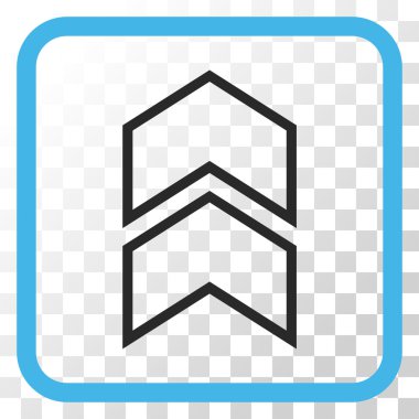 Vektör simgesi bir çerçeve içinde yukarı kayması