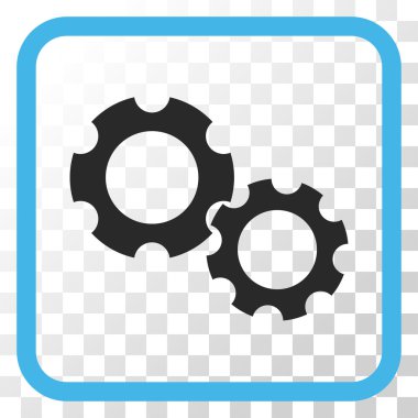 Gears'ı vektör simgesi bir çerçeve içinde
