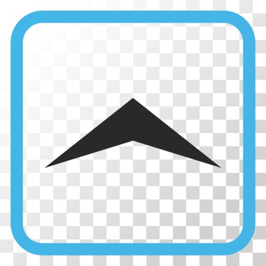 Vektör simgesi bir çerçeve içinde yukarı ok ucu