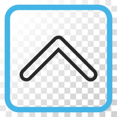 Vektör simgesi bir çerçeve içinde yukarı ok ucu