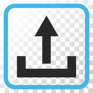 Vektör simgesi bir çerçeve içinde upload