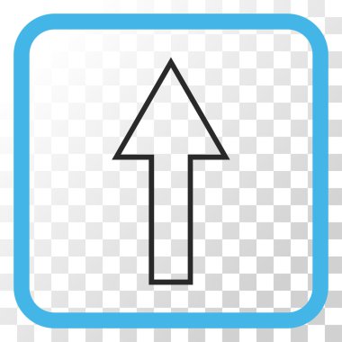 Vektör simgesi bir çerçeve içinde yukarı ok