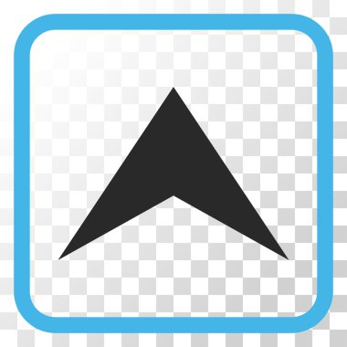 Vektör simgesi bir çerçeve içinde yukarı ok ucu