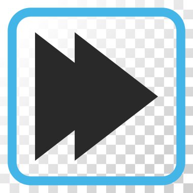 Doğru vektör simgesi bir çerçeve içinde hareket