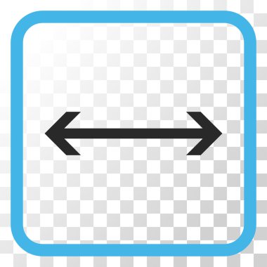 Yatay Çevir vektör simgesi bir çerçeve içinde