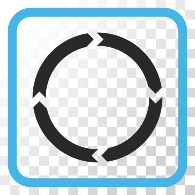 Döndürme vektör simgesi bir çerçeve içinde