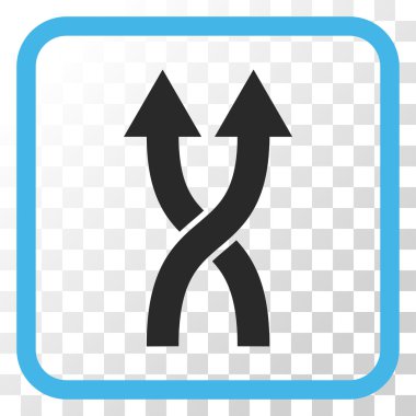 Vektör simge yukarı okları bir çerçevede shuffle