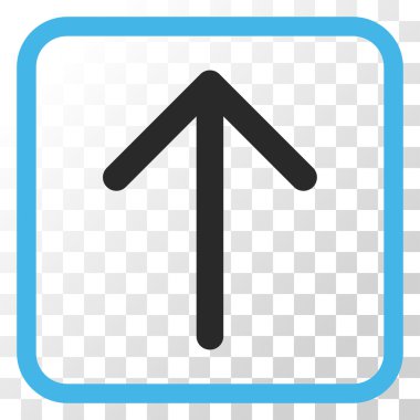 Vektör simgesi bir çerçeve içinde yukarı ok