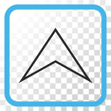 Vektör simgesi bir çerçeve içinde yukarı ok ucu