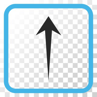 Vektör simgesi bir çerçeve içinde yukarı ok