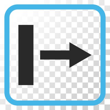 Doğru vektör simgesi bir çerçevede çekin