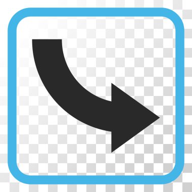 Doğru vektör simgesi bir çerçeve içinde döndürme