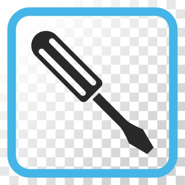 Tornavida vektör simgesi bir çerçeve içinde