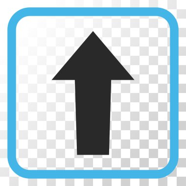 Vektör simgesi bir çerçeve içinde yukarı ok