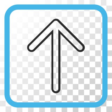 Vektör simgesi bir çerçeve içinde yukarı ok