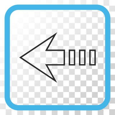 Sol vektör simgesi bir çerçevede göndermek