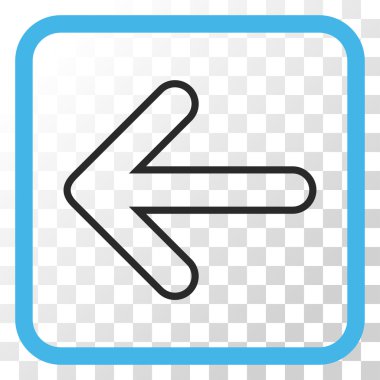 Yuvarlak ok vektör simgesi bir çerçevede yaptı.