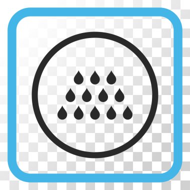 Damla vektör simgesi bir çerçeve içinde