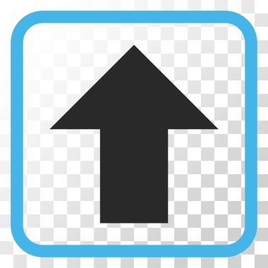 Vektör simgesi bir çerçeve içinde yukarı ok