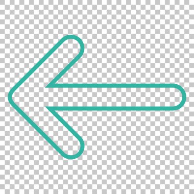 Vektör simge sol yönlü ok