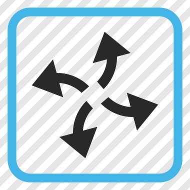 Santrifüj oklar bir çerçeve içinde simge vektör