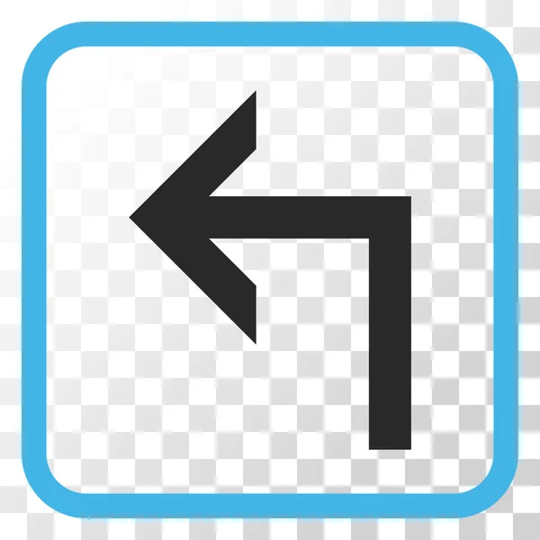 Turn Left Vector Icon In a Frame — Stock Vector